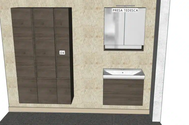 Progetto di arredobagno INTERNO77, rendering 168