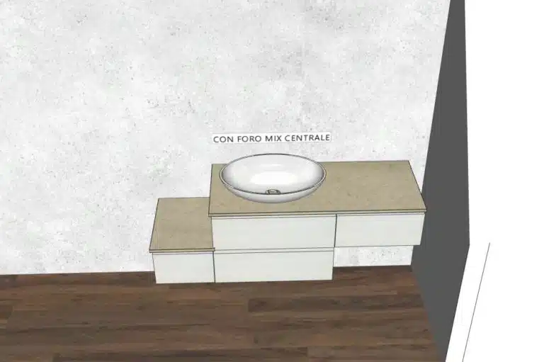Progetto di arredobagno INTERNO77, rendering 169