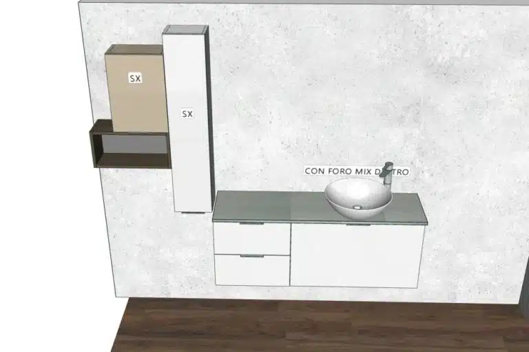 Progetto di arredobagno INTERNO77, rendering 171