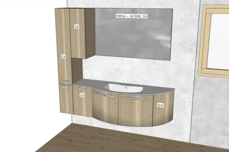 Progetto di arredobagno INTERNO77, rendering 174