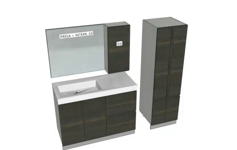 Progetto di arredobagno INTERNO77, rendering 177