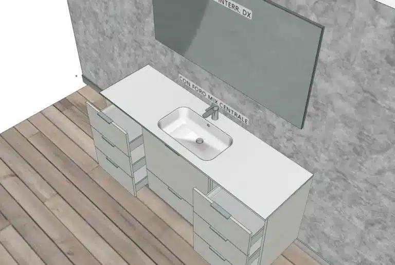 Progetto di arredobagno INTERNO77, rendering 191