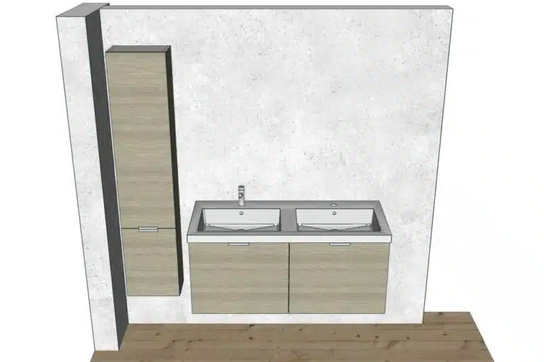 Progetto di arredobagno INTERNO77, rendering 197