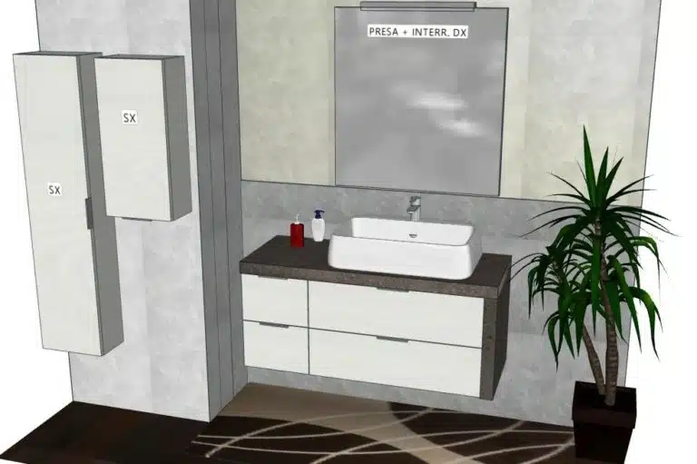 Progetto di arredobagno INTERNO77, rendering 199