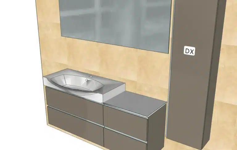 Progetto di arredobagno INTERNO77, rendering 201