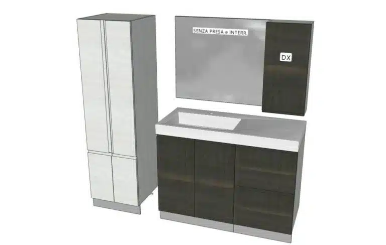 Progetto di arredobagno INTERNO77, rendering 203