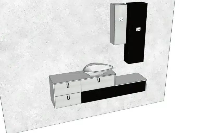 Progetto di arredobagno INTERNO77, rendering 204