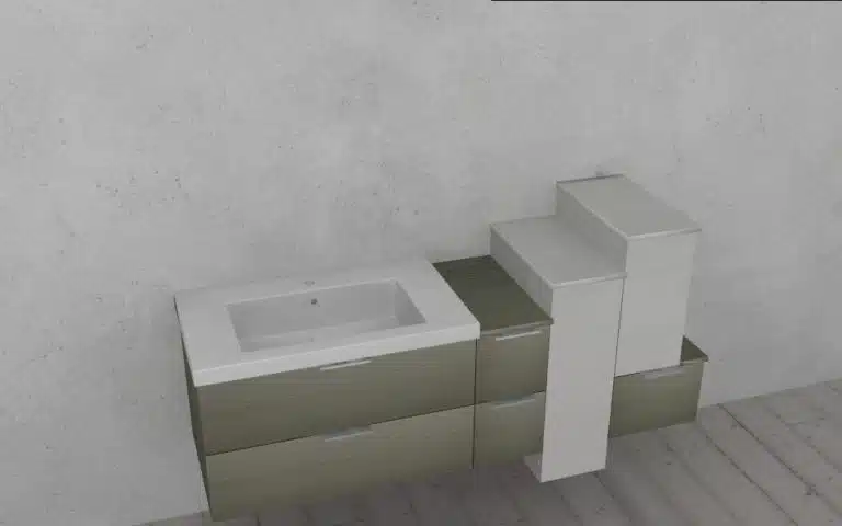 Progetto di arredobagno INTERNO77, rendering 205