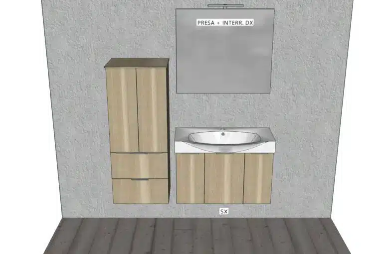Progetto di arredobagno INTERNO77, rendering 209