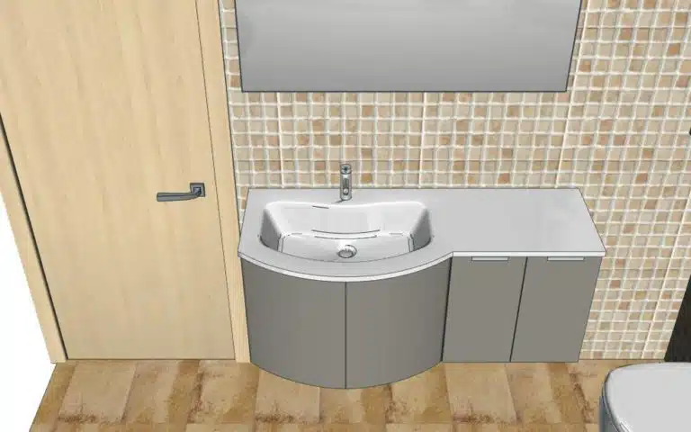 Progetto di arredobagno INTERNO77, rendering 211