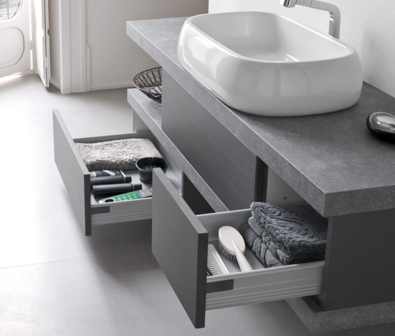 EL26 - Mobile arredo bagno design L.170 cm personalizzabile COMPAB