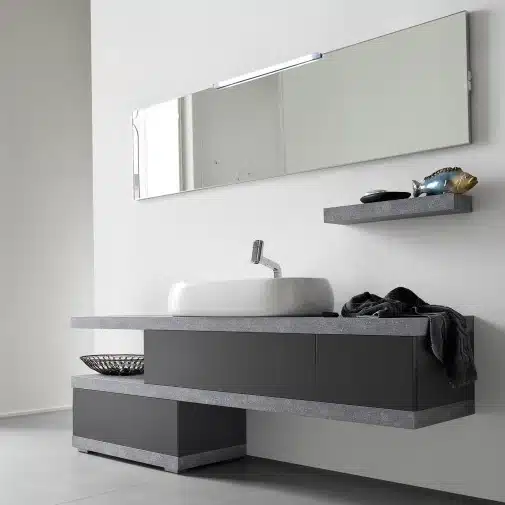 EL26 - Mobile arredo bagno design L.170 cm personalizzabile COMPAB
