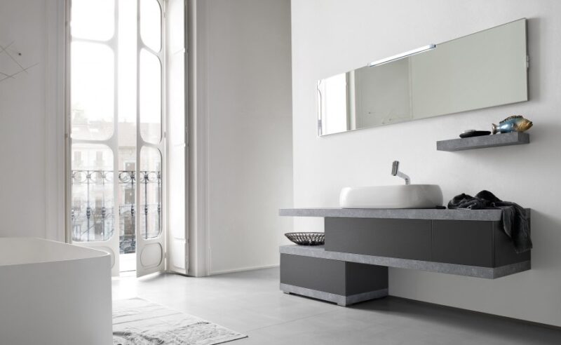 EL26 - Mobile arredo bagno design L.170 cm personalizzabile COMPAB