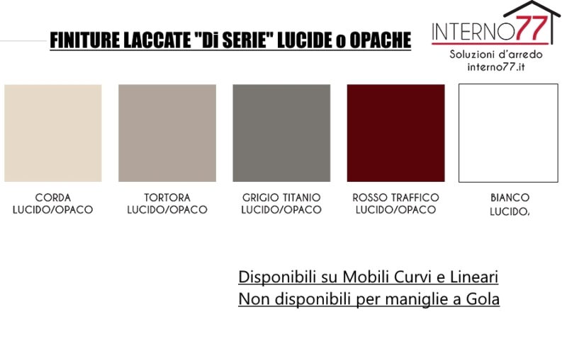 B201 - Finiture LACCATI di serie