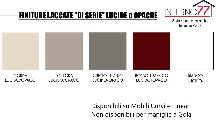 CL003 - Mobile arredo bagno design L.86 cm personalizzabile COMPAB 5 B201 - Finiture LACCATI di serie