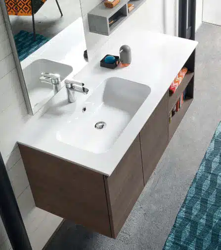 CL013 - Mobile arredo bagno design L.120,5 cm personalizzabile COMPAB