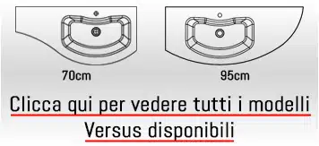 Mobile Bagno Design Curvo Compab Versus L.106 - Moderno Made in Italy 10 Mobile bagno design curvo - lavabo Versus Compab