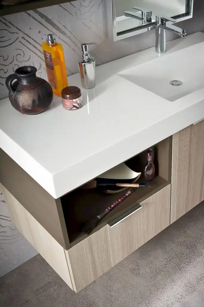 B201 02 - Mobile arredo bagno design L.120 cm personalizzabile COMPAB