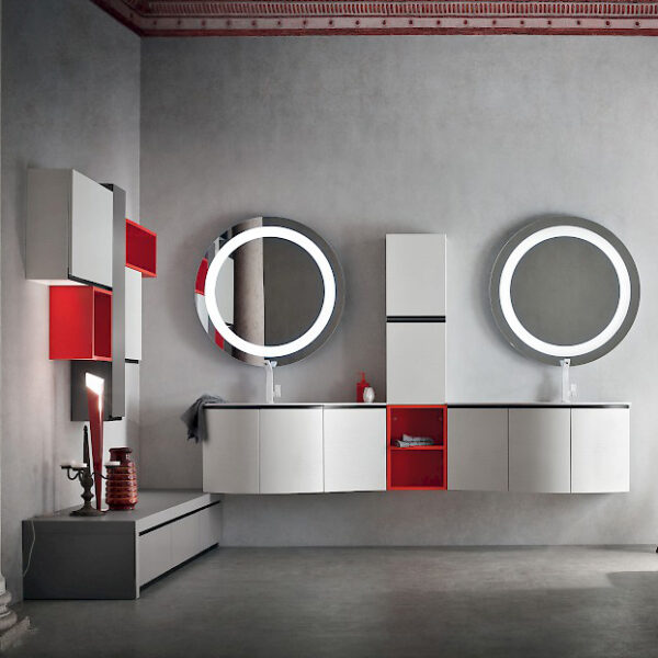 JACANA JA31 - Mobile luxury arredo bagno L.247+216 cm personalizzabile COMPAB