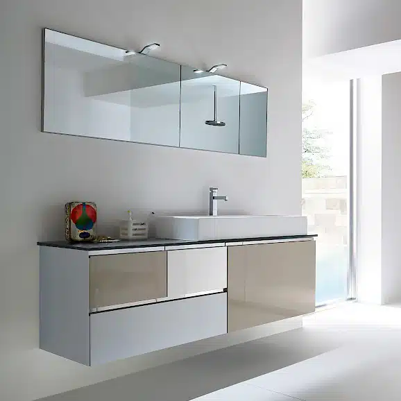 JACANA JA5 - Mobile luxury arredo bagno L.142 cm personalizzabile COMPAB