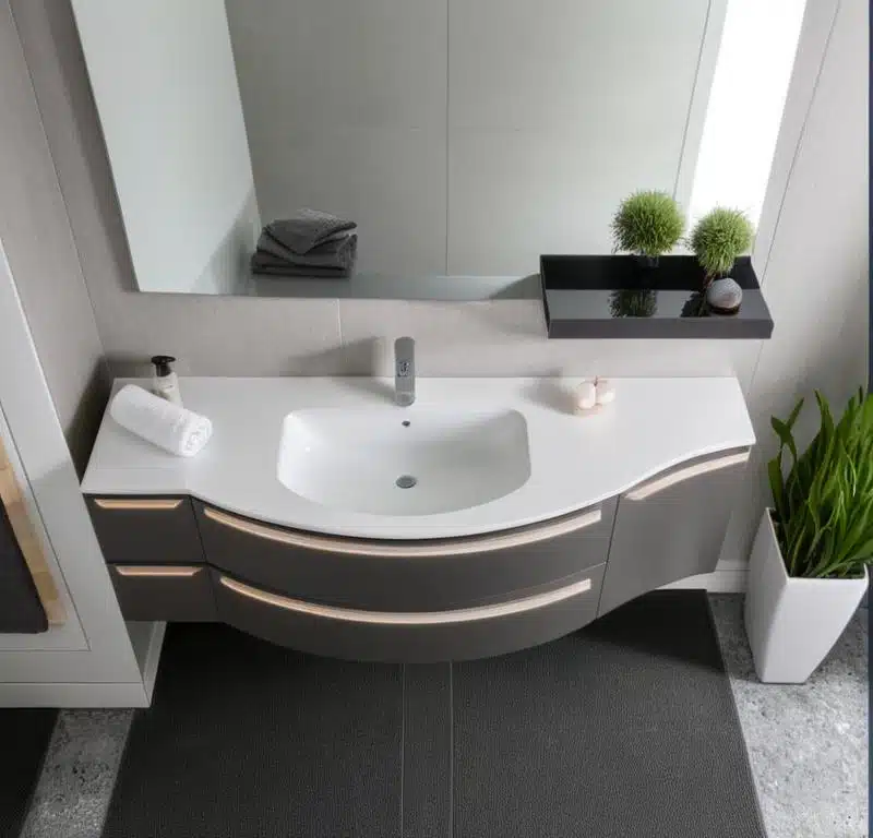 Mobile da Bagno curvo stondato by Compab