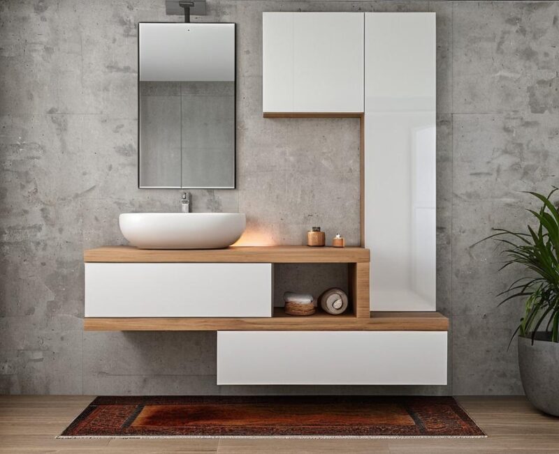 Compab B201 84 Mobile arredo bagno design L.165 cm