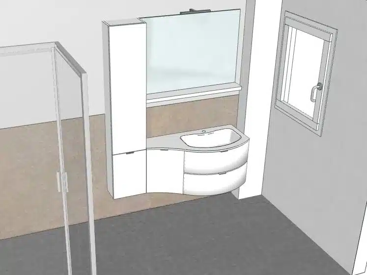 Mobile Bagno Curvo Design B201 Compab - Arredo Moderno Personalizzabil - foto 2