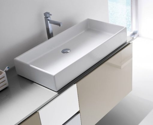 B201 83 – Mobile arredo bagno design L.146 cm personalizzabile COMPAB