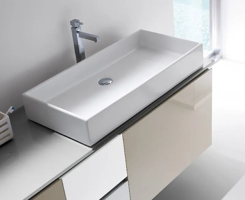 B201 83 – Mobile arredo bagno design L.146 cm personalizzabile COMPAB