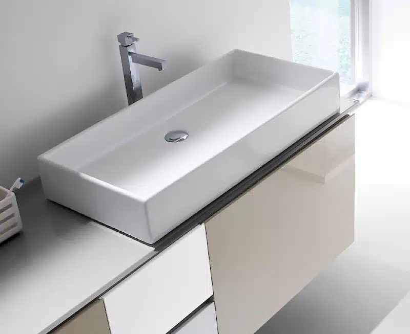 B201 83 – Mobile arredo bagno design L.146 cm personalizzabile COMPAB
