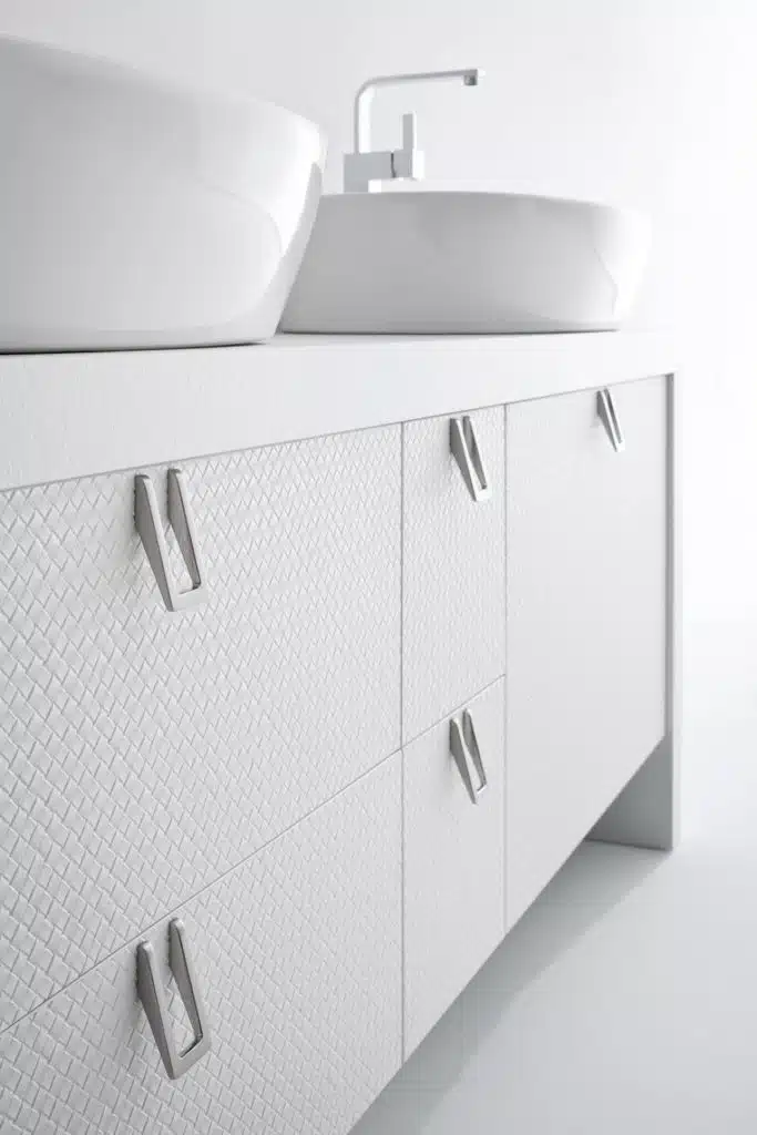 BB1 - Mobile arredo bagno design doppio lavabo L.177 cm personalizzabile COMPAB