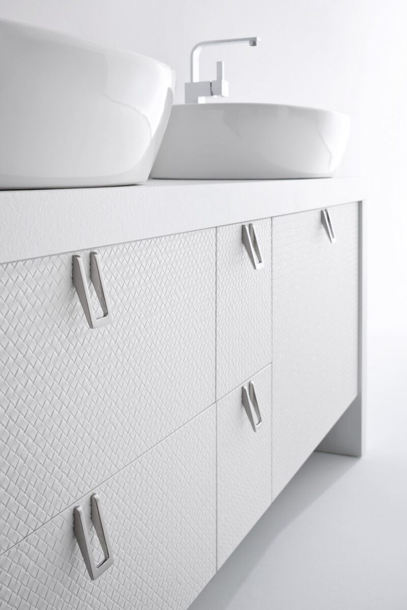 BB1 - Mobile arredo bagno design doppio lavabo L.177 cm personalizzabile COMPAB