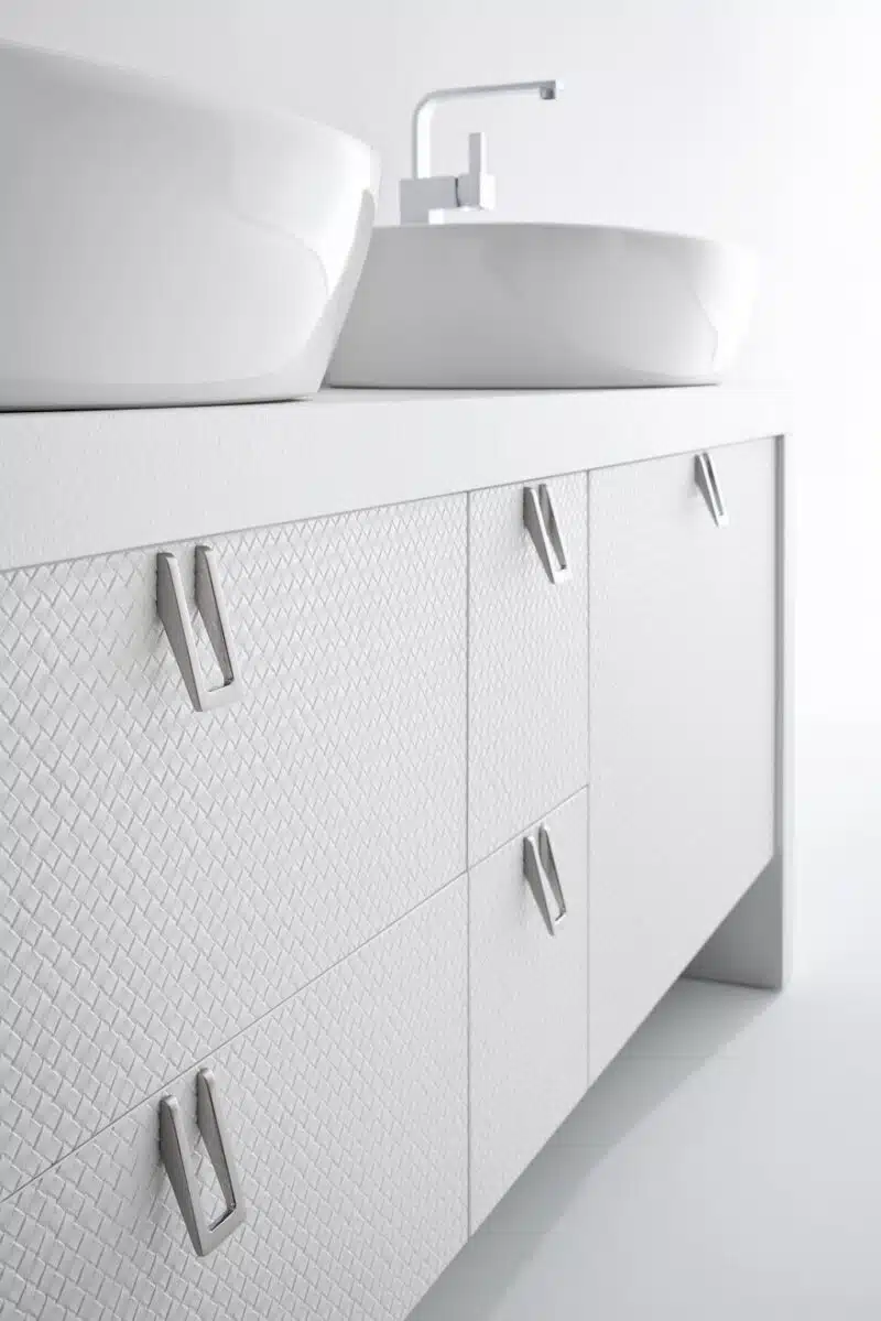 BB1 - Mobile arredo bagno design doppio lavabo L.177 cm personalizzabile COMPAB