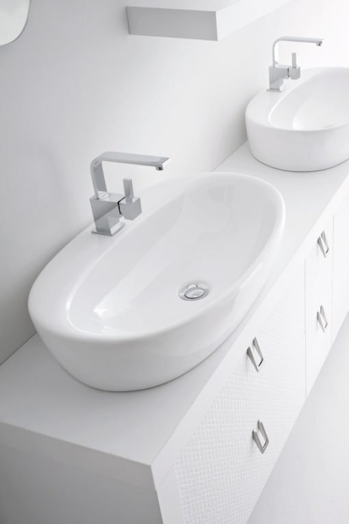 BB1 - Mobile arredo bagno design doppio lavabo L.177 cm personalizzabile COMPAB