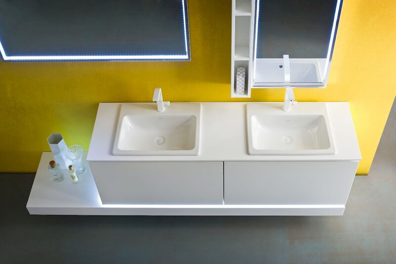 JACANA JA20 - Mobile luxury arredo bagno L.225 cm personalizzabile COMPAB