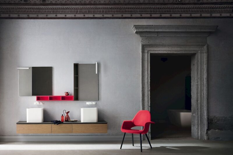 JACANA JA22 - Mobile luxury arredo bagno L.222 cm personalizzabile COMPAB