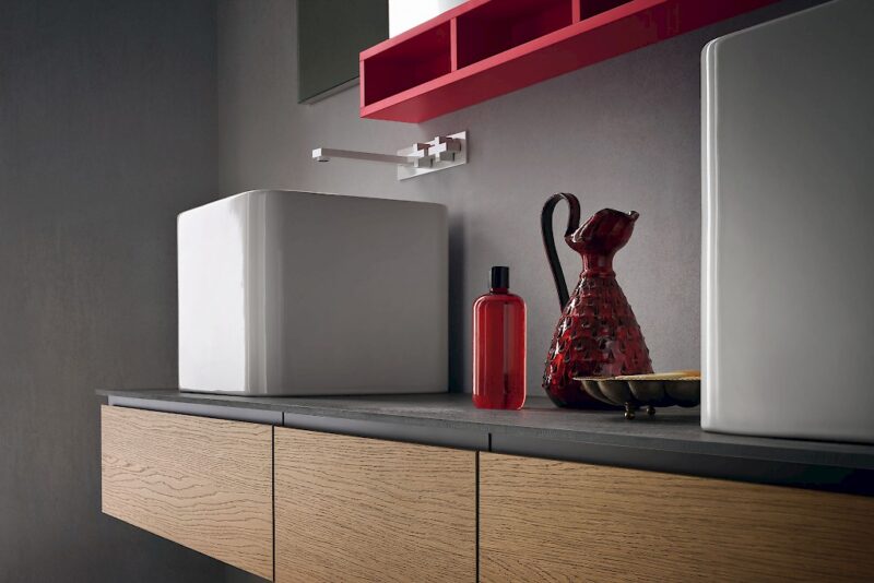 JACANA JA22 - Mobile luxury arredo bagno L.222 cm personalizzabile COMPAB
