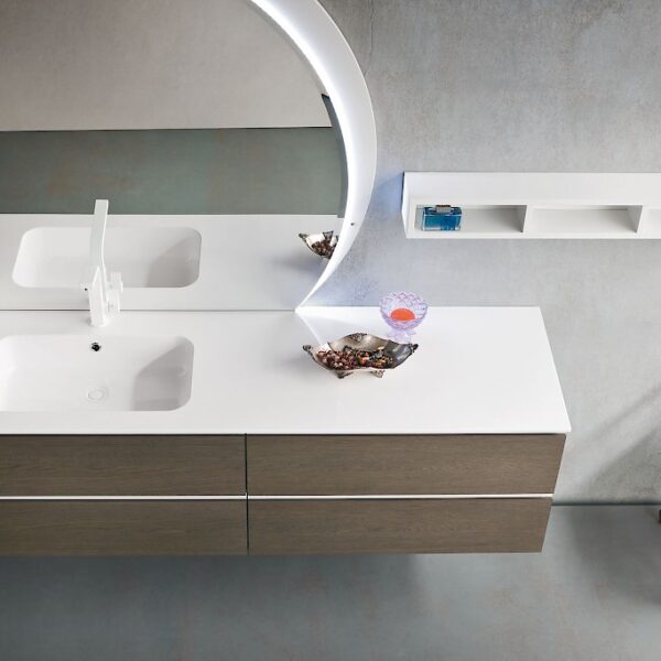 JACANA JA23 - Mobile luxury arredo bagno L.256+95 cm personalizzabile COMPAB