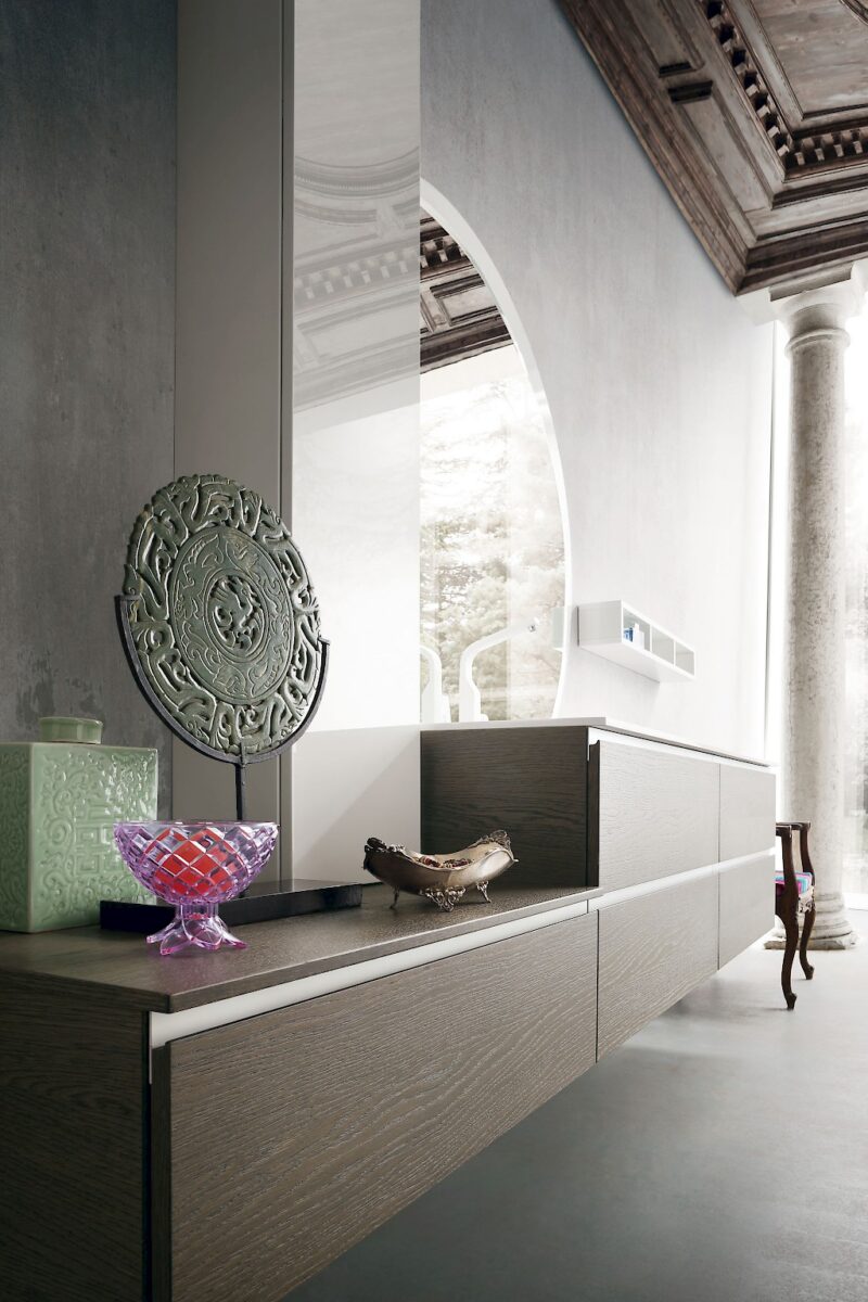 JACANA JA23 - Mobile luxury arredo bagno L.256+95 cm personalizzabile COMPAB