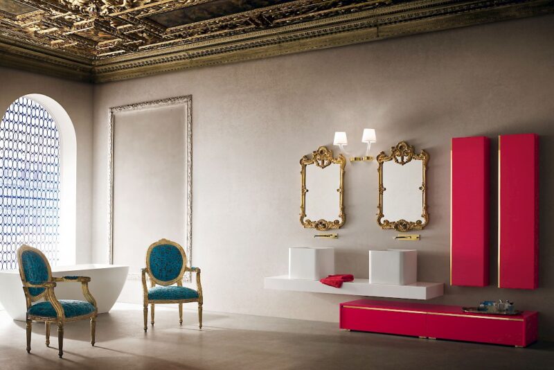 JACANA JA27 - Mobile luxury arredo bagno L.194+194 cm personalizzabile COMPAB