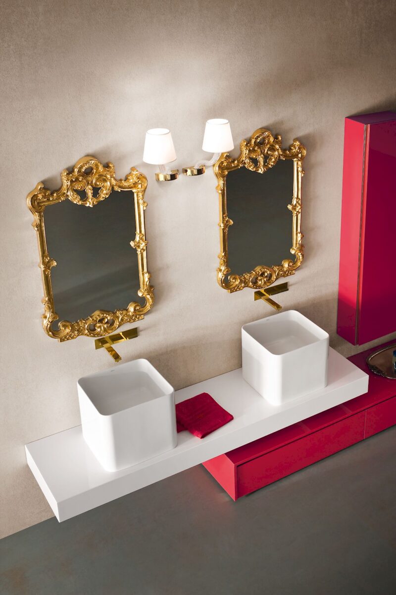 JACANA JA27 - Mobile luxury arredo bagno L.194+194 cm personalizzabile COMPAB