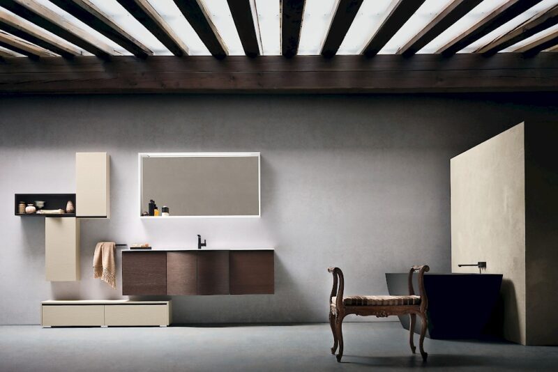 JACANA JA29 - Mobile luxury arredo bagno L.71+140+70 cm personalizzabile COMPAB