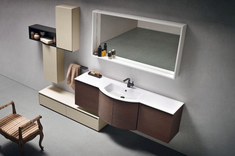 JACANA JA29 - Mobile luxury arredo bagno L.71+140+70 cm personalizzabile COMPAB