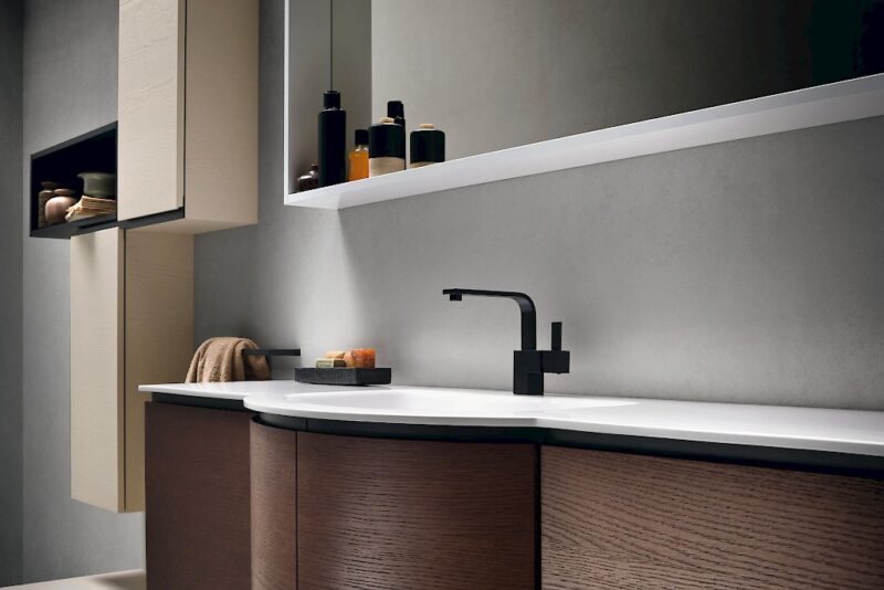 JACANA JA29 - Mobile luxury arredo bagno L.71+140+70 cm personalizzabile COMPAB