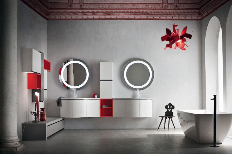 JACANA JA31 - Mobile luxury arredo bagno L.247+216 cm personalizzabile COMPAB