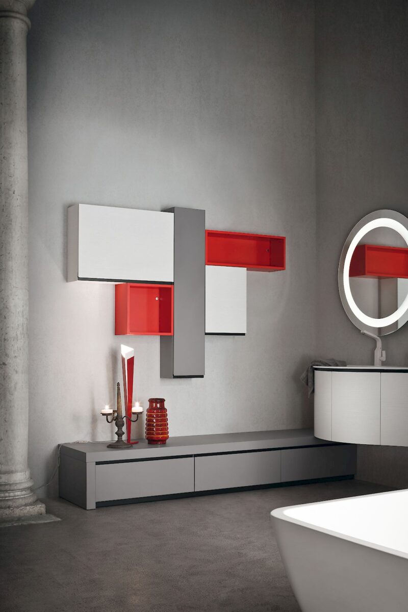JACANA JA31 - Mobile luxury arredo bagno L.247+216 cm personalizzabile COMPAB