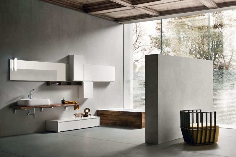 JACANA JA32 - Mobile luxury arredo bagno L.170+165 cm personalizzabile COMPAB