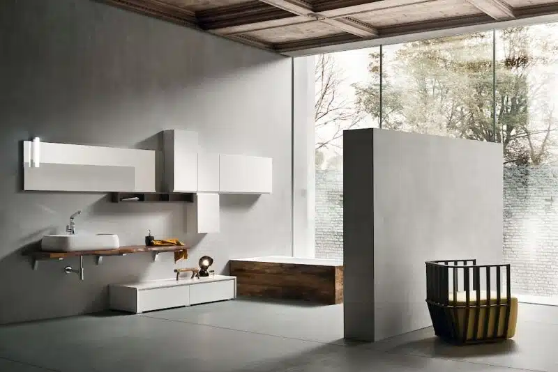 JACANA JA32 - Mobile luxury arredo bagno L.170+165 cm personalizzabile COMPAB