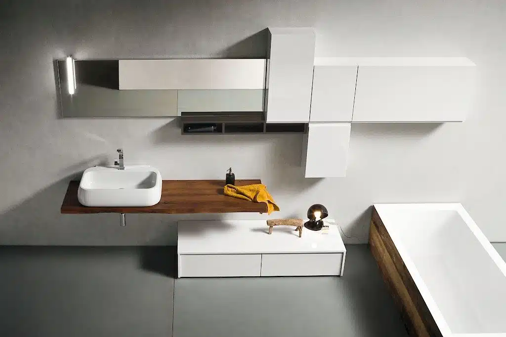JACANA JA32 - Mobile luxury arredo bagno L.170+165 cm personalizzabile COMPAB