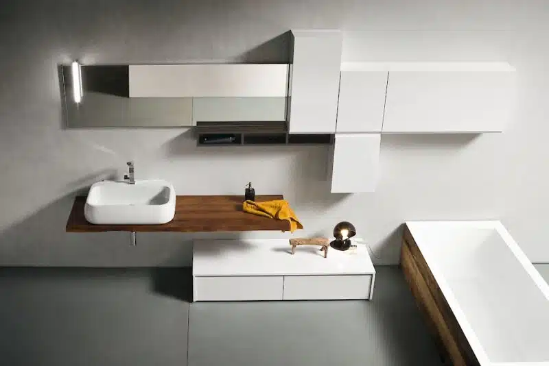 JACANA JA32 - Mobile luxury arredo bagno L.170+165 cm personalizzabile COMPAB